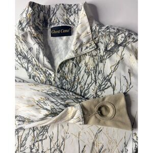 Prairie Ghost Camo 1/4 Zip Pullover Shirt M Lightweight Hunting Outdoor Stretch